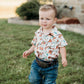 Boys Riding West SS Pearl Snap Onesie or Shirt by Shea Baby