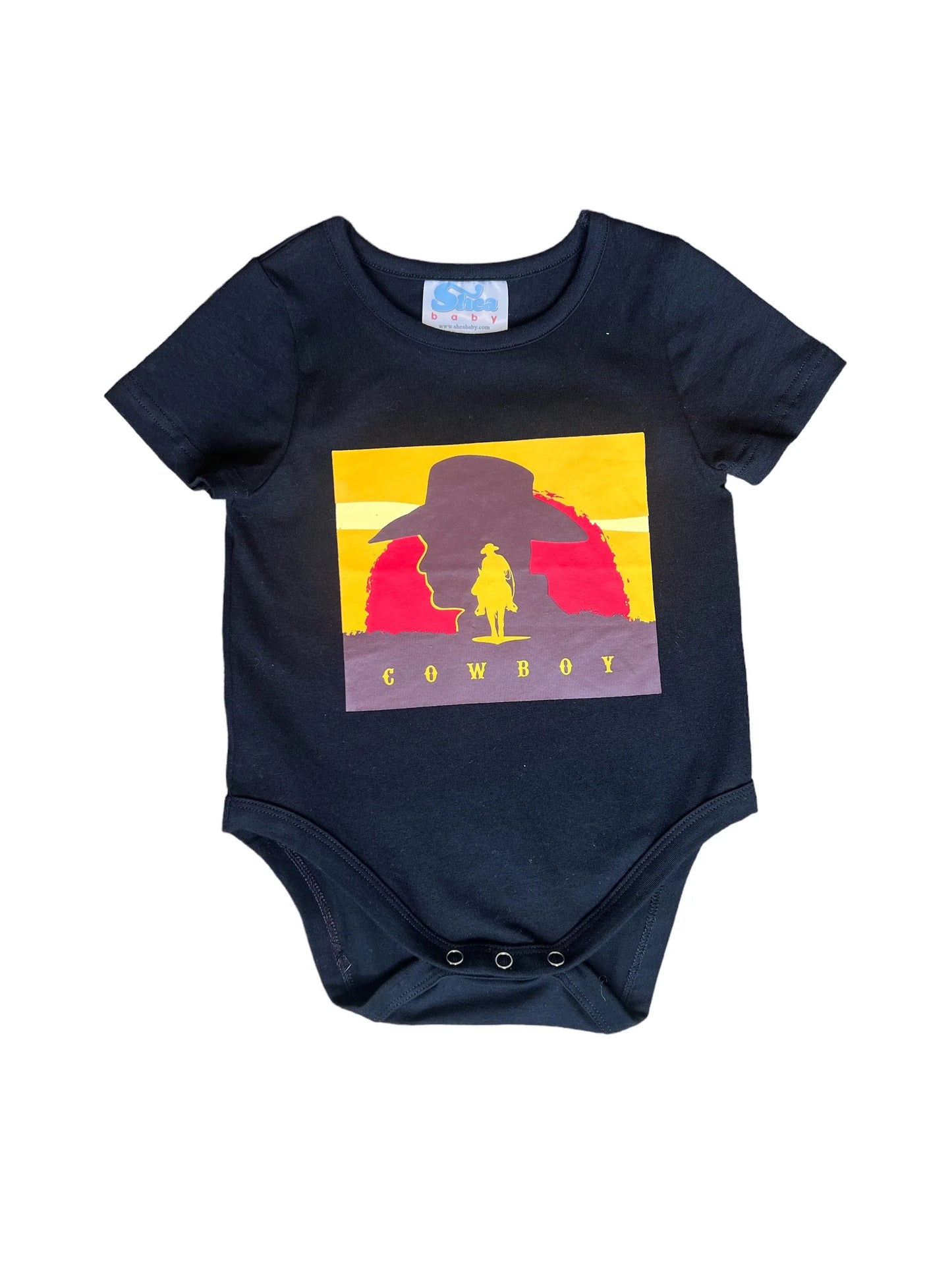 Boys Black Cowboy Onesie by Shea Baby