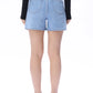 Ladies BAYEAS Elowen High Rish Shorts - Light Blue