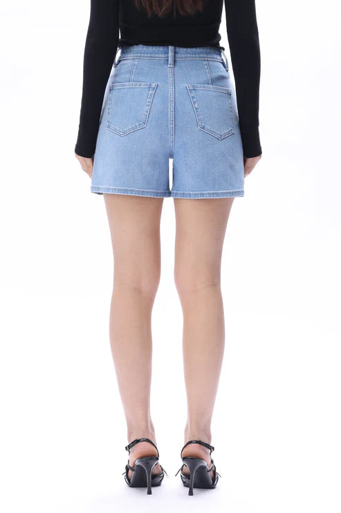 Ladies BAYEAS Elowen High Rish Shorts - Light Blue