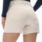 Ladies BAYEAS Elowen High Rish Shorts - Off White