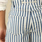 Ladies BAYEAS Tamsin High Rish Shorts - White and Blue