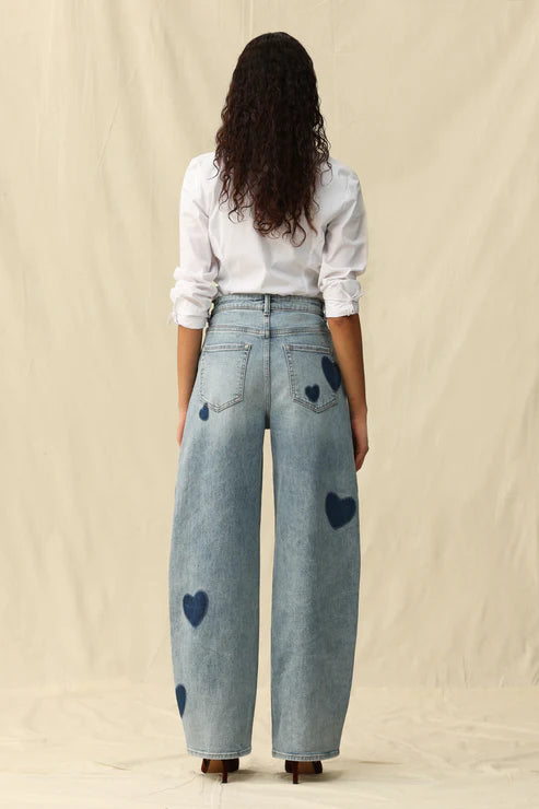 Ladies BAYEAS Rosalind High Rise Barrel Pants-Heart