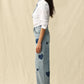 Ladies BAYEAS Rosalind High Rise Barrel Pants-Heart