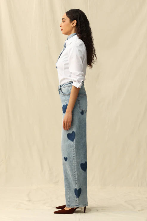 Ladies BAYEAS Rosalind High Rise Barrel Pants-Heart