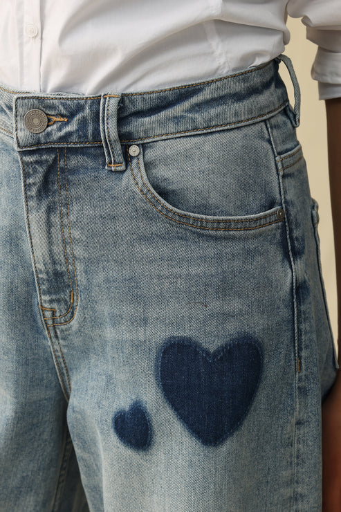 Ladies BAYEAS Rosalind High Rise Barrel Pants-Heart
