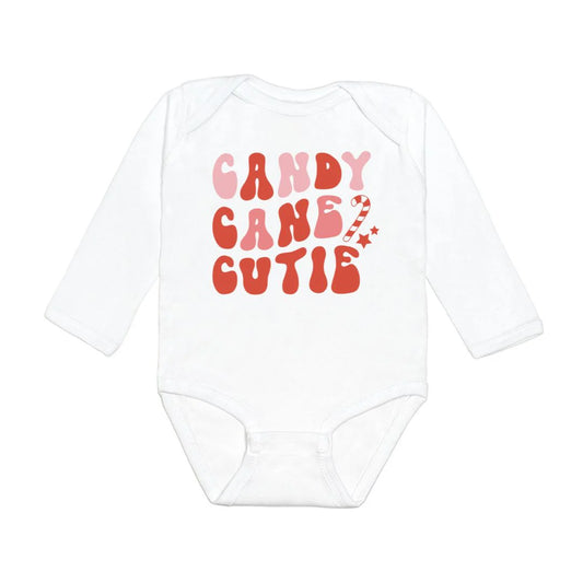 Girls Candy Cane Cutie L/S Onesie or T-shirt by Sweet Wink