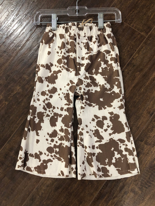 Girls Cow Print Corduroy Pants by Grace & Emma