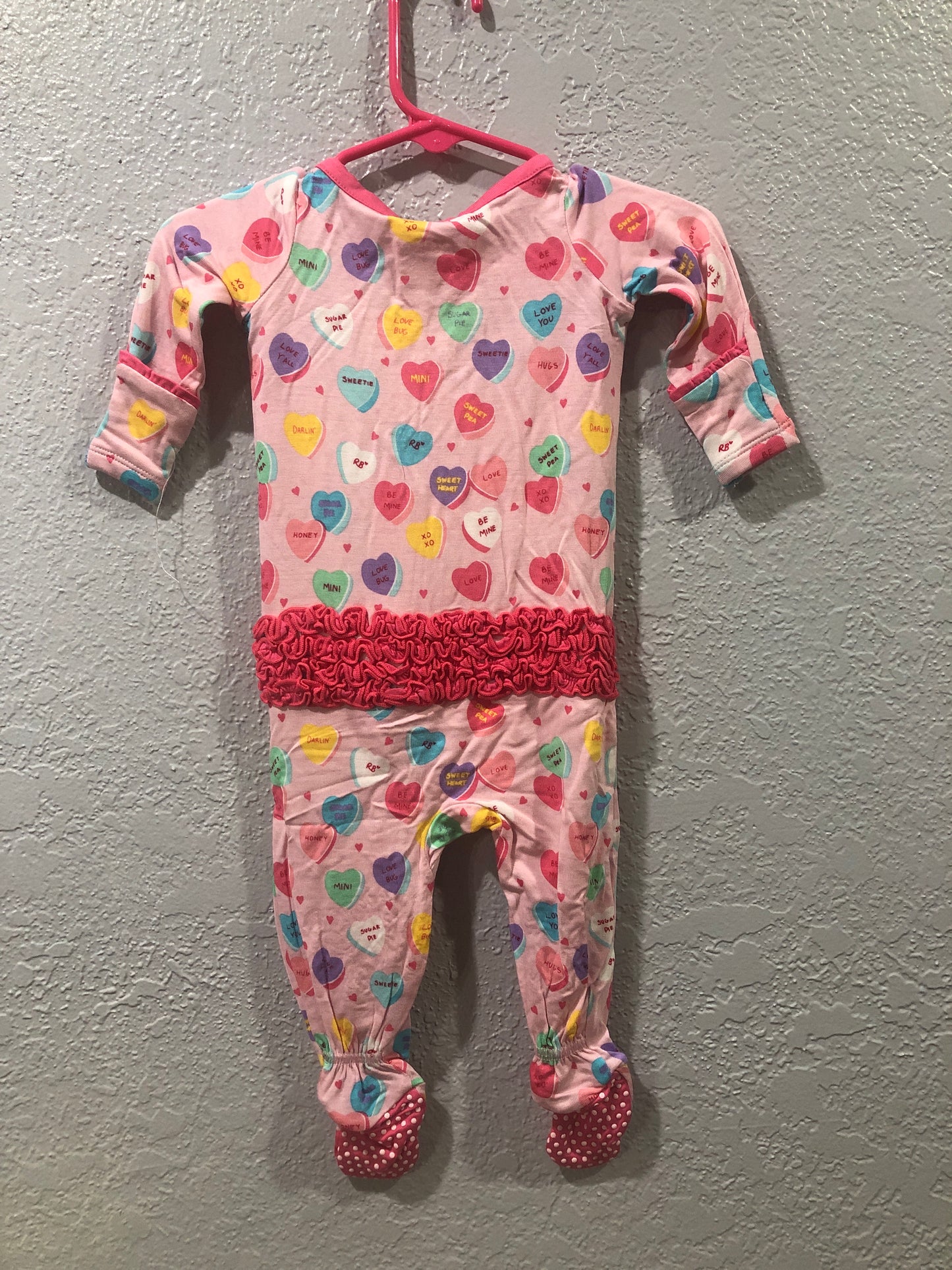 Girls Be My Valentine 1 or 2 Piece Pajama by RuffleButts
