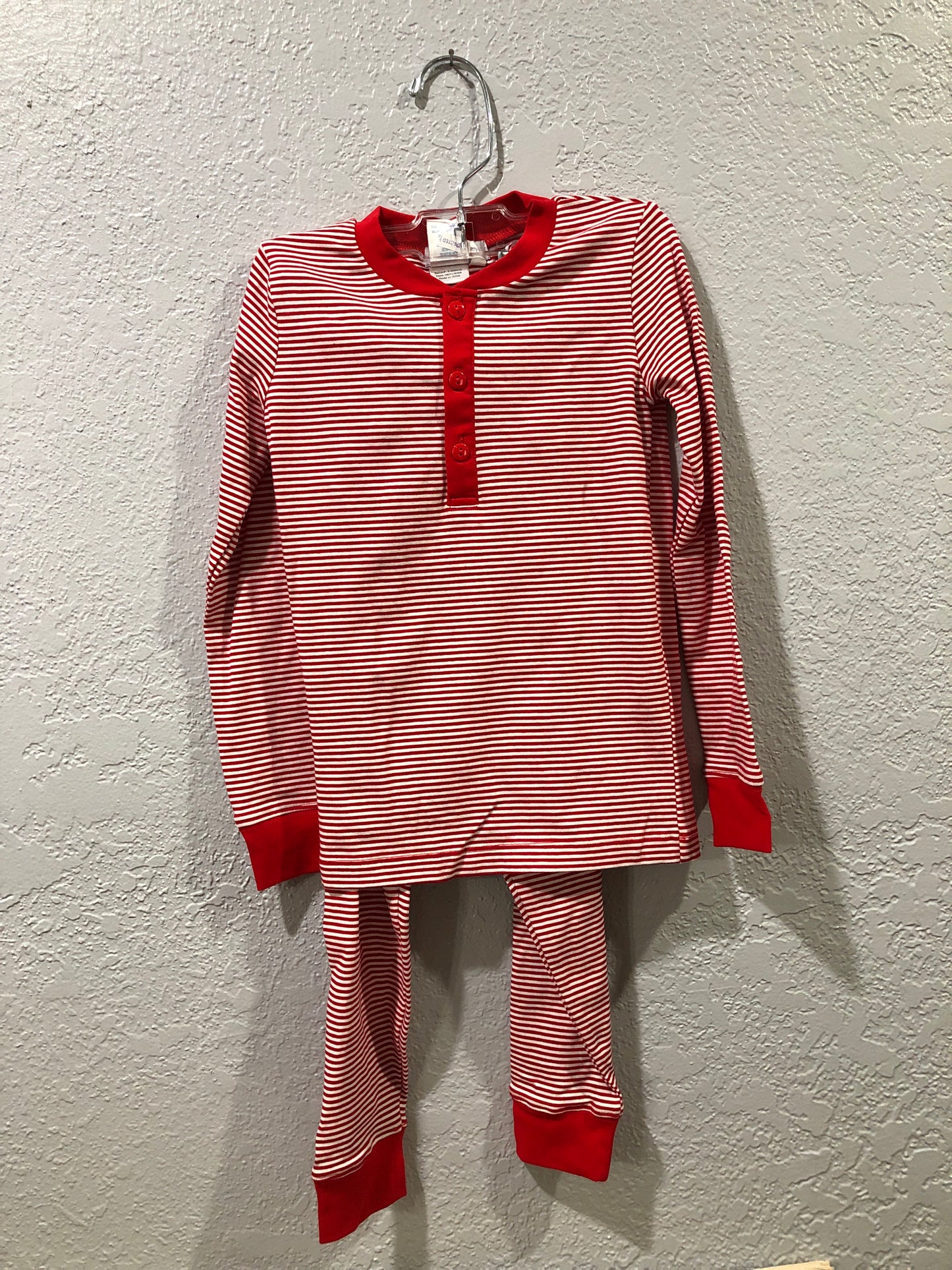 Boys Red and White Stripe 2 Pc Pajama by Ishtex