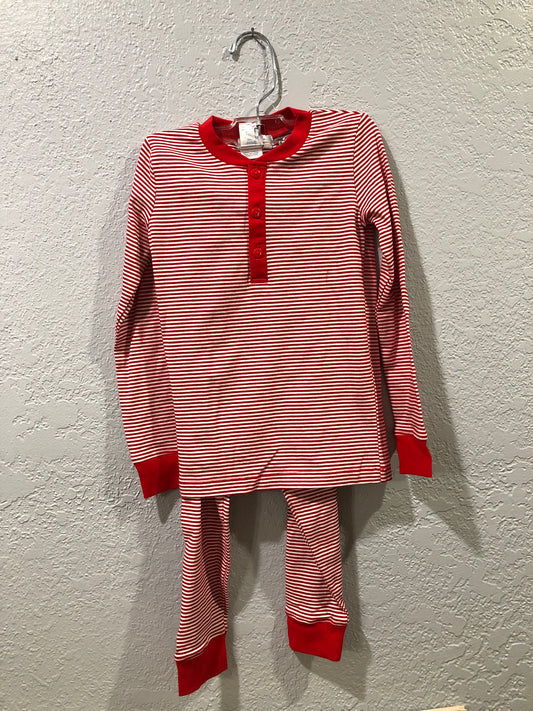 Boys Red and White Stripe 2 Pc Pajama by Ishtex