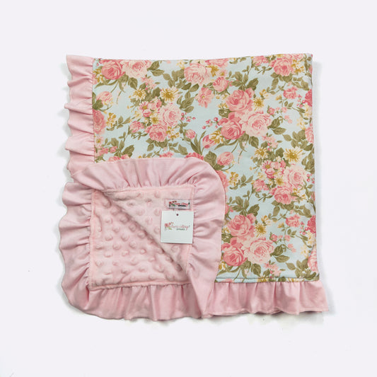 Antique Rose Baby Blanket by Clover Cottage