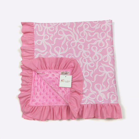 Bubblegum Ribbon Blanket by Clover Cottage