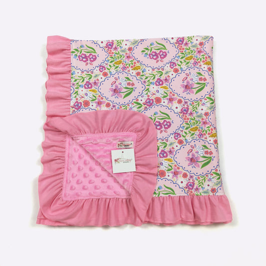 Flower Sillhouette Blanket by Clover Cottage