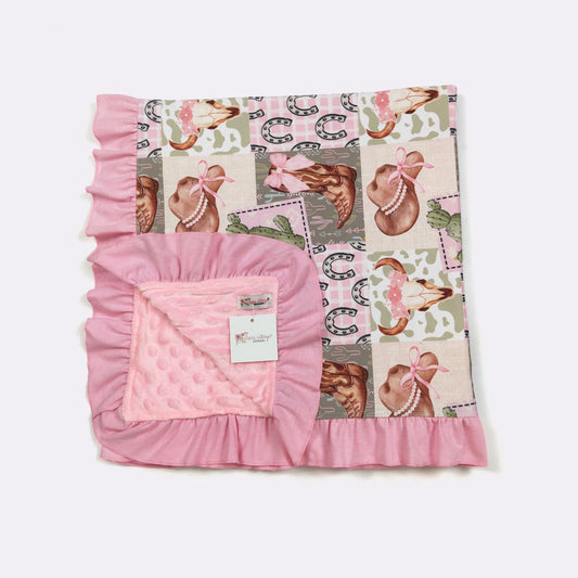 Girly Rootin' Tootin' Blanket by Clover Cottage