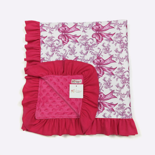 Magenta Coquette Blanket by Clover Cottage