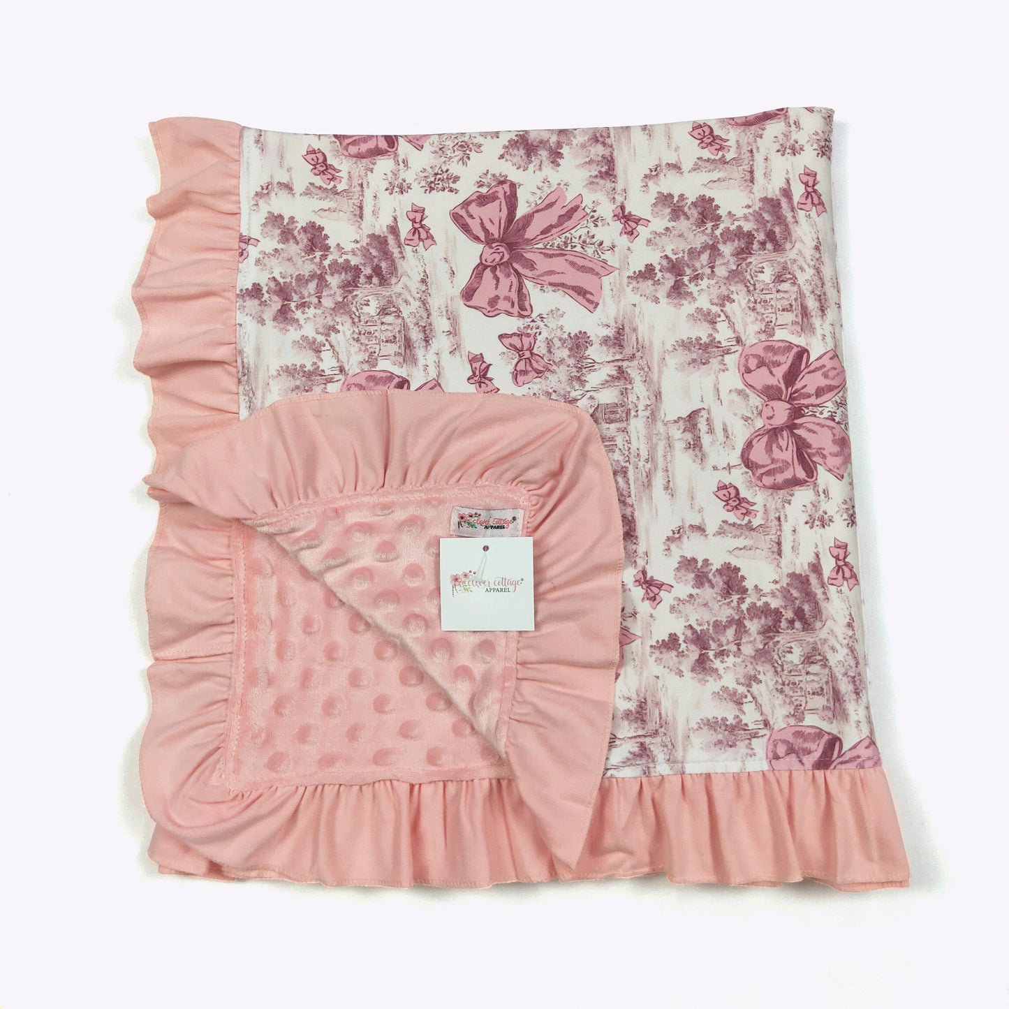 Mauve Toile Blanket by Clover Cottage
