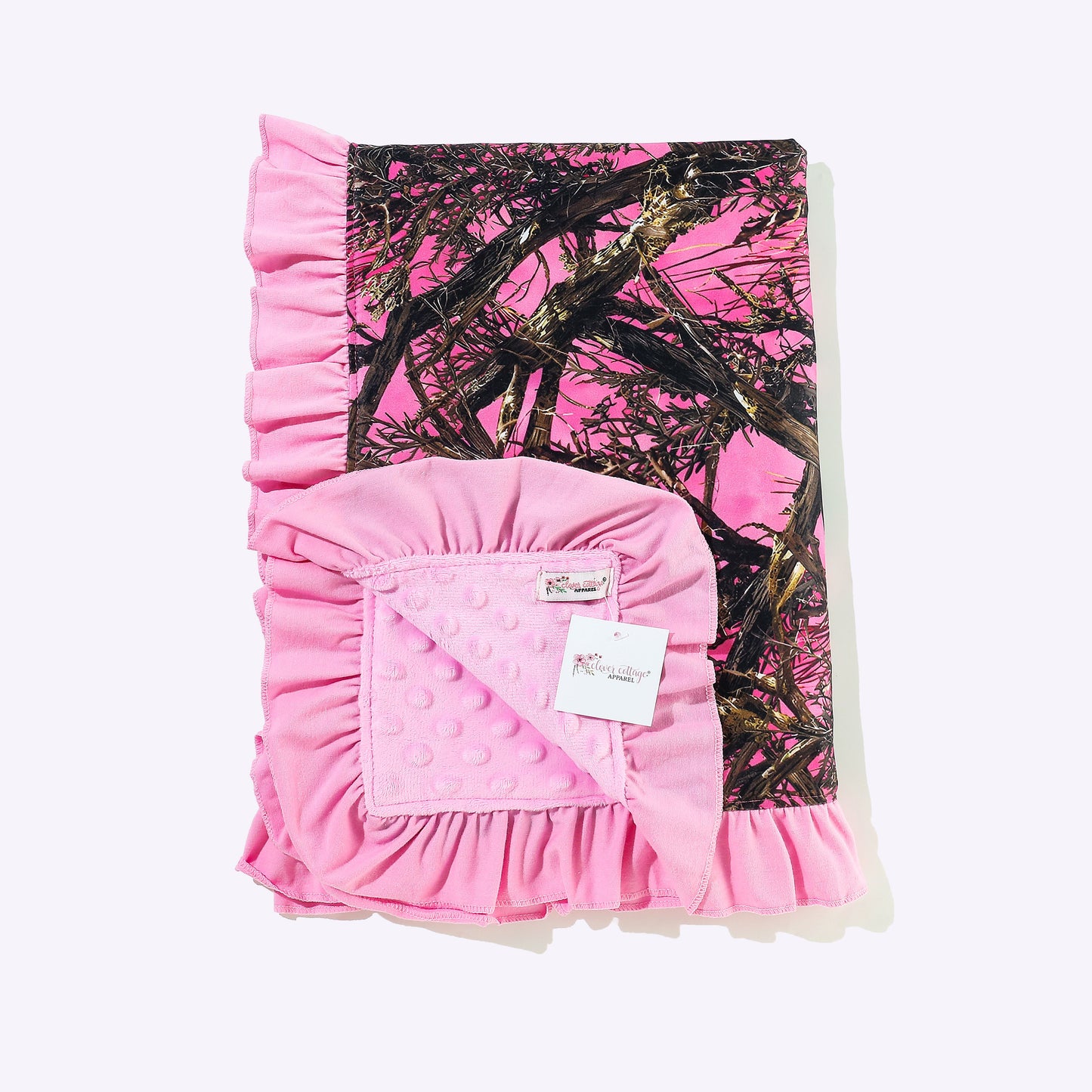 Pink Tree Camo Blanket