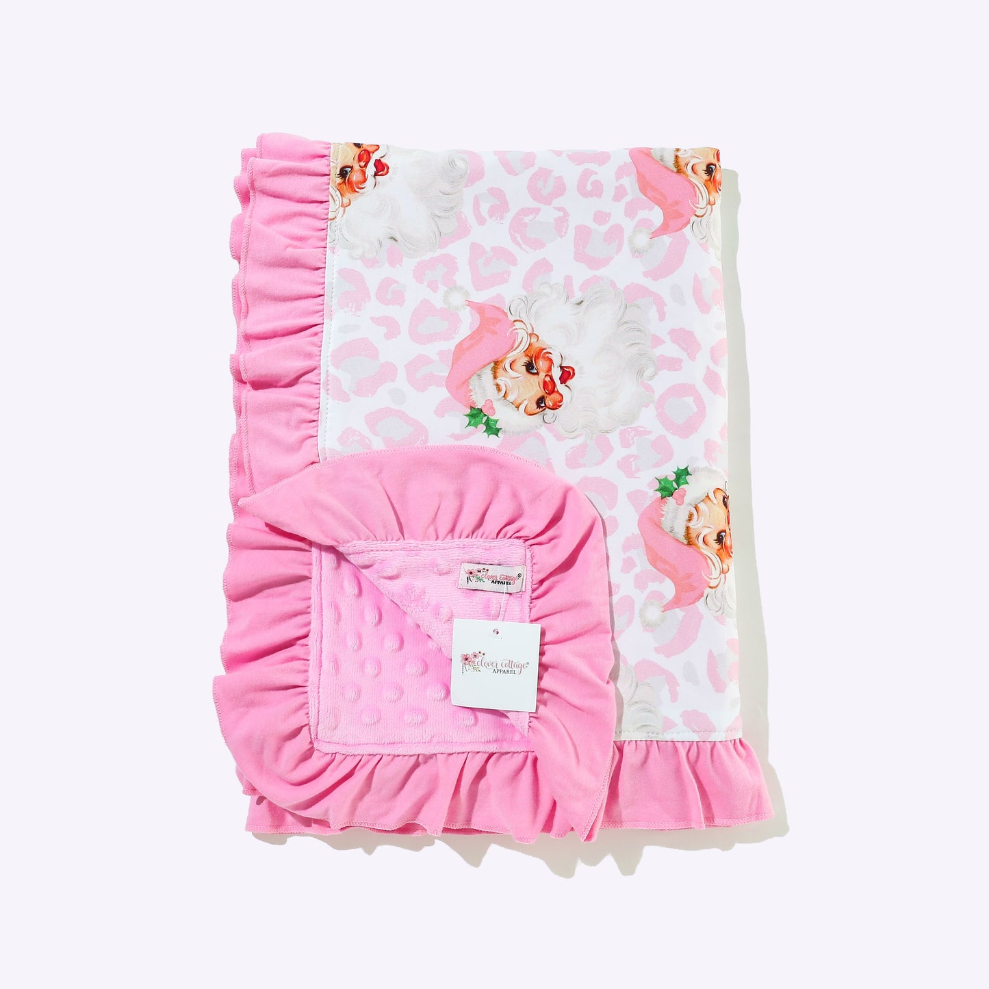 Pink Christmas Leo Blanket