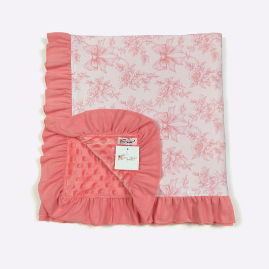 Rouge Waverly Baby Blanket by Clover Cottage