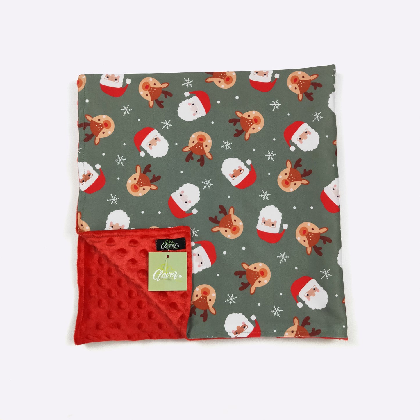 Santa & Rudolph Baby Blanket by Clover Cottage