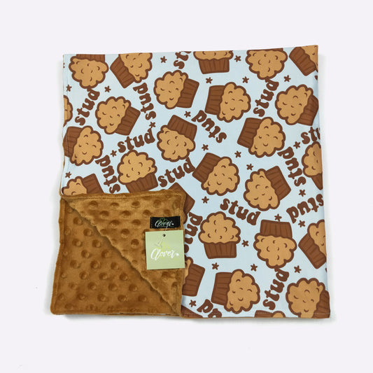 Stud Muffin Baby Blanket by Clover Cottage
