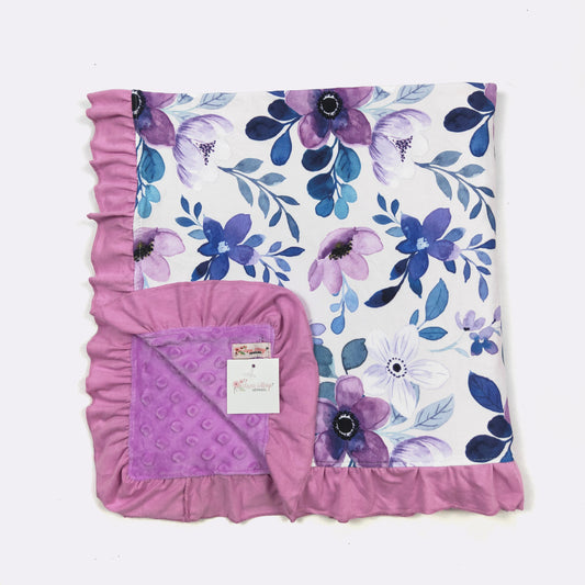 Violet Blooms Blanket by Clover Cottage