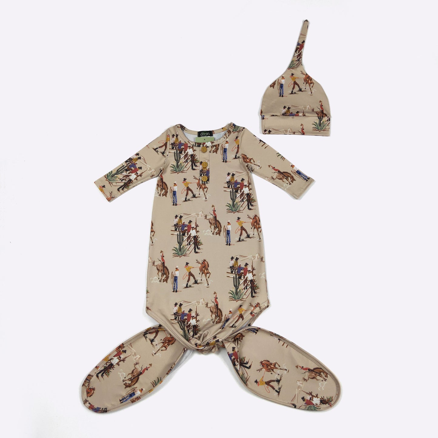 Babies Dude Ranch Baby Gown by Clover Cottage