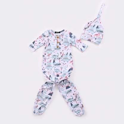 Baby Boys and Girls Knotted Gowns by Clover Cottage