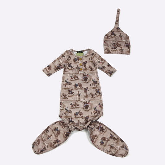 Babies Western Roping Baby Gown by Clover Cottage