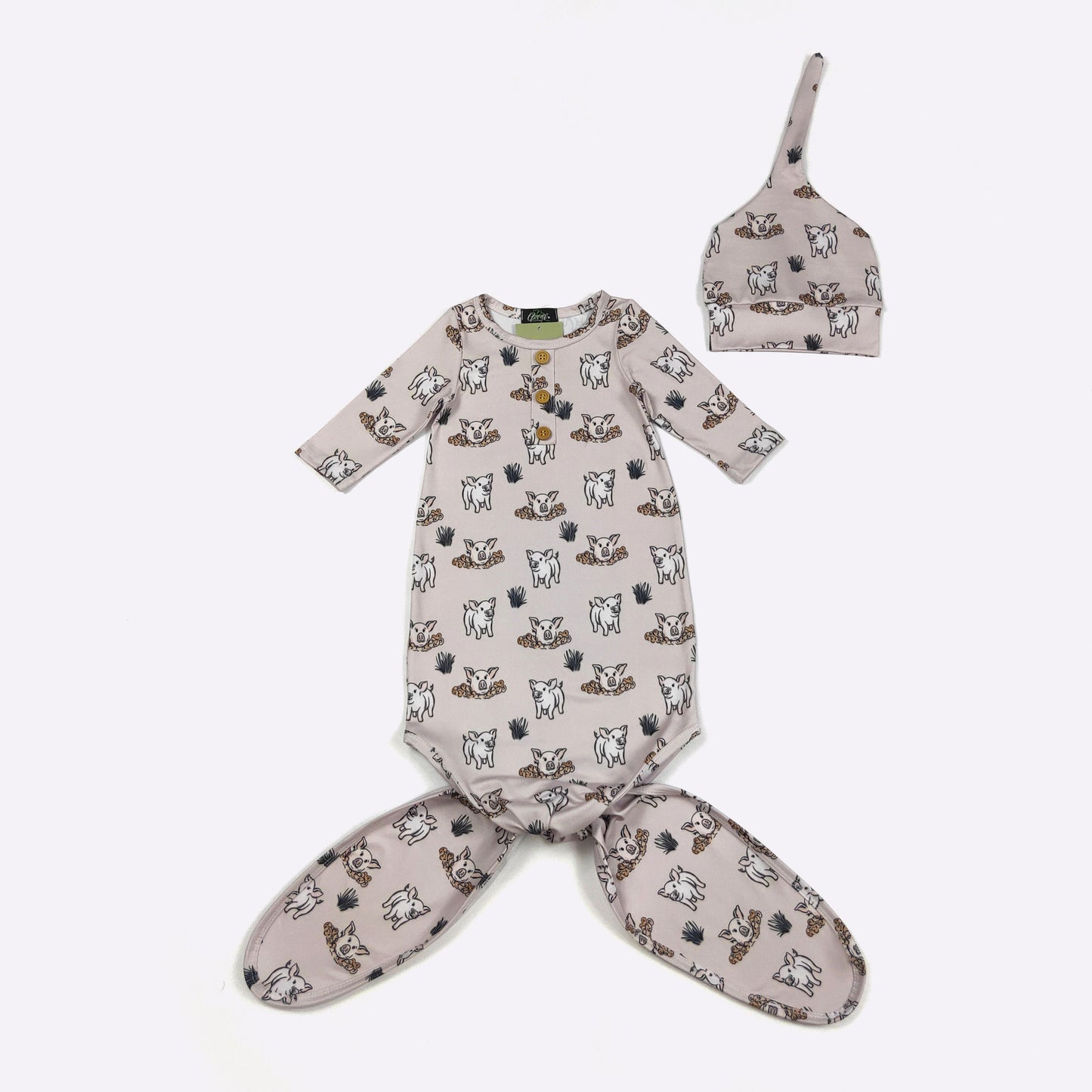 Babies Wilbur Baby Gown by Clover Cottage