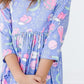 Girls Neon Moon 3/4 Sleeve Pocket Twirl Dress by Mila & Rose