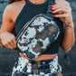 Ladies Brown Cowhide Crossbody Bag