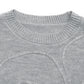 Ladies Three-Dimensional Floral Round-Neck Sweater-Grey