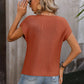 Ladies Loose Solid Color Crew-Neck Sweater-Caramel