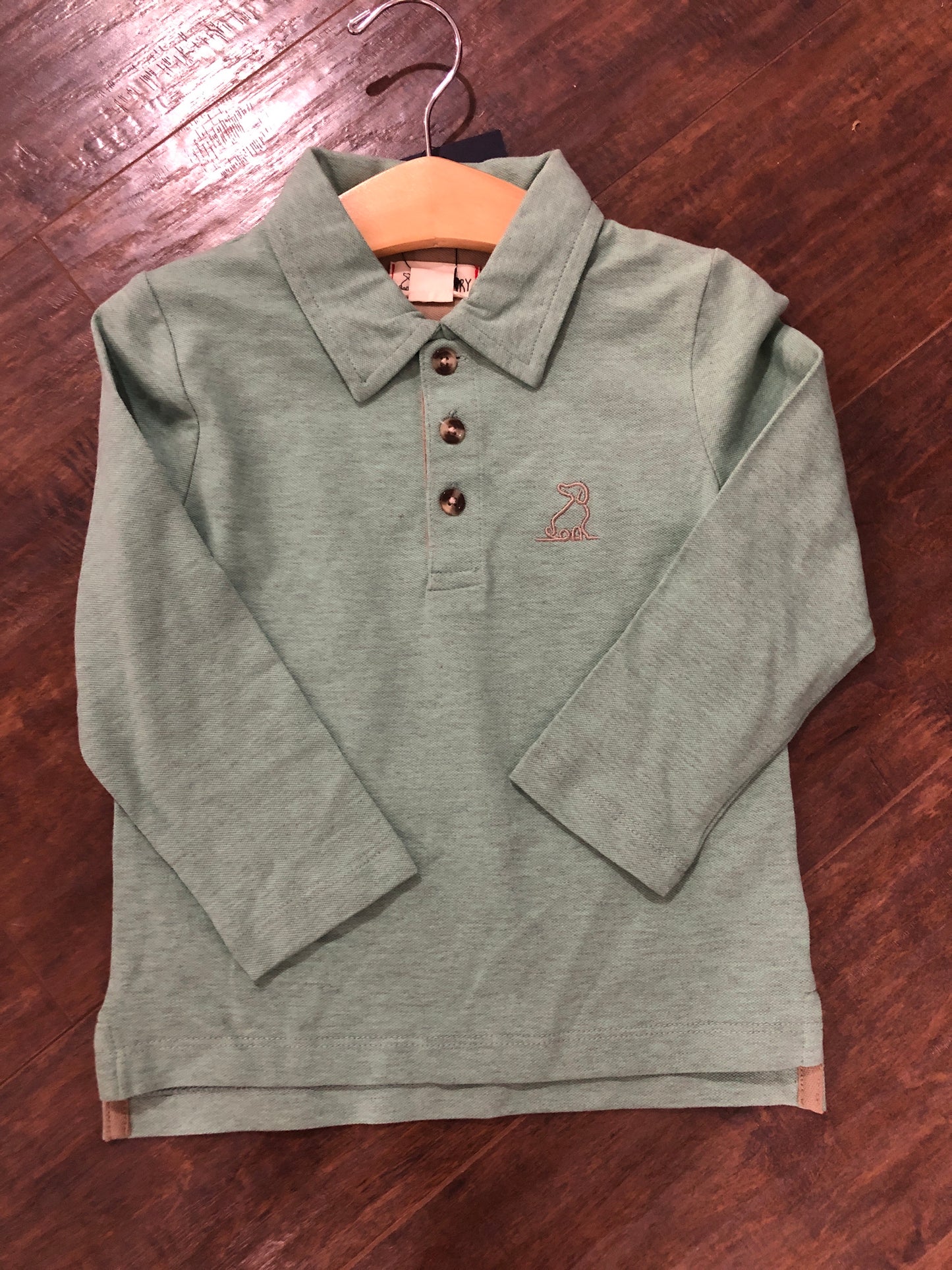 Boys Mint Pique Polo Onesie or Shirt by Me & Henry