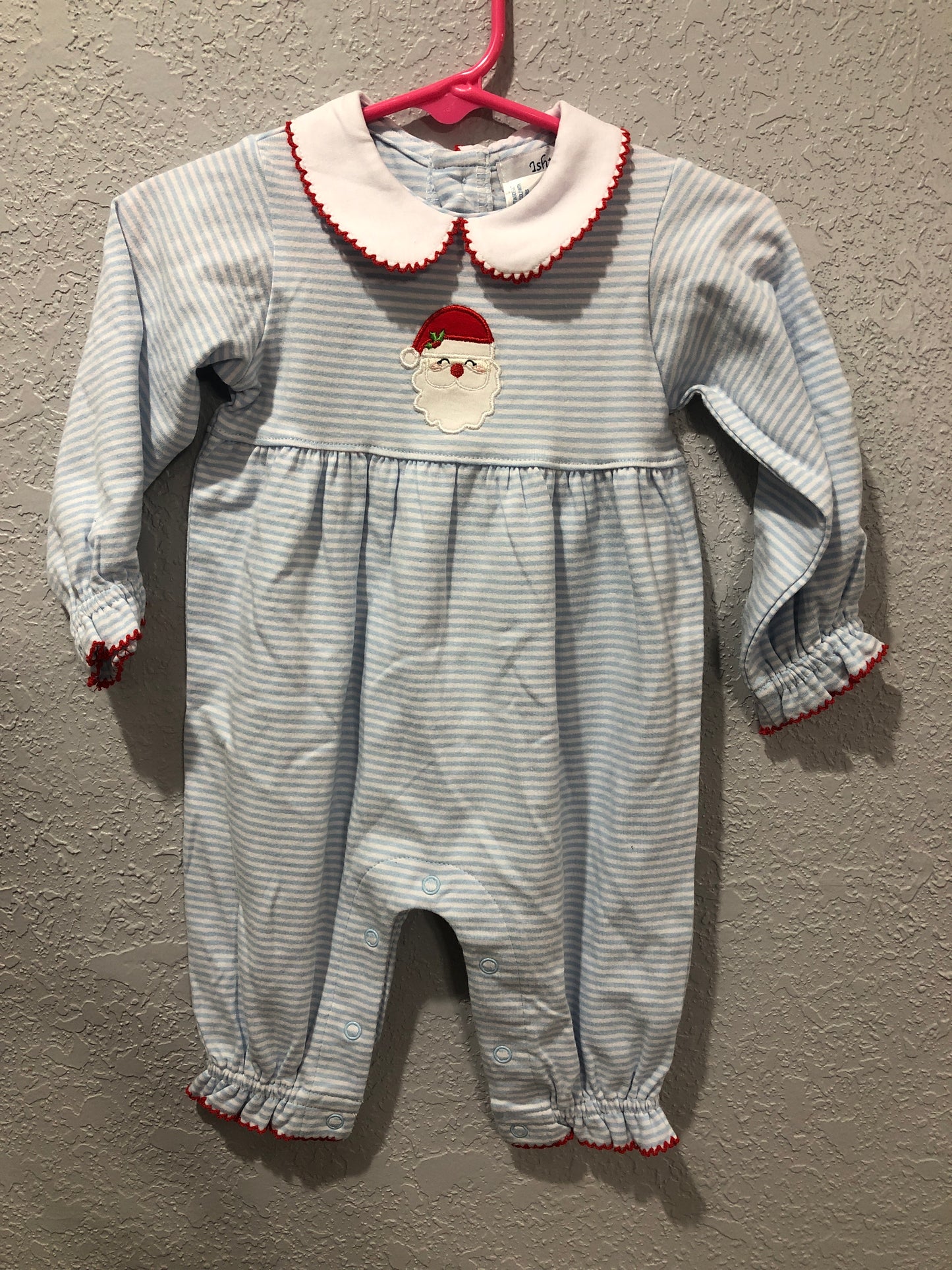 Girls Santa Long Sleeve Romper by Ishtex