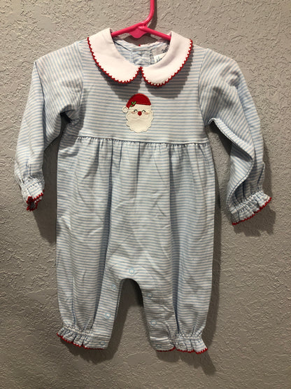 Girls Santa Long Sleeve Romper or Dress by Ishtex