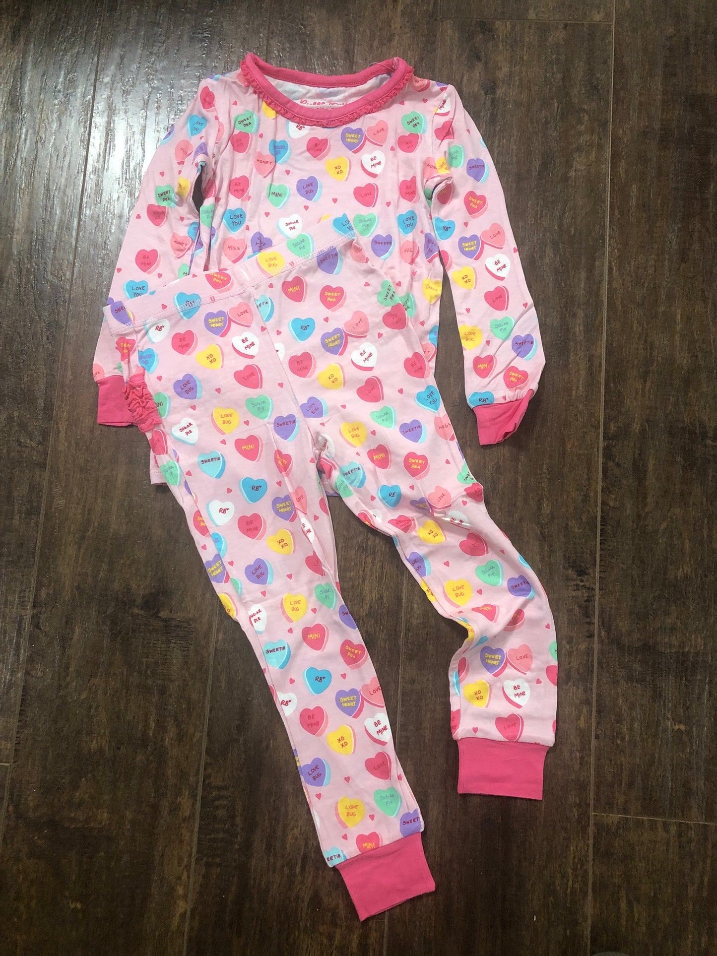 Girls Be My Valentine 1 or 2 Piece Pajama by RuffleButts