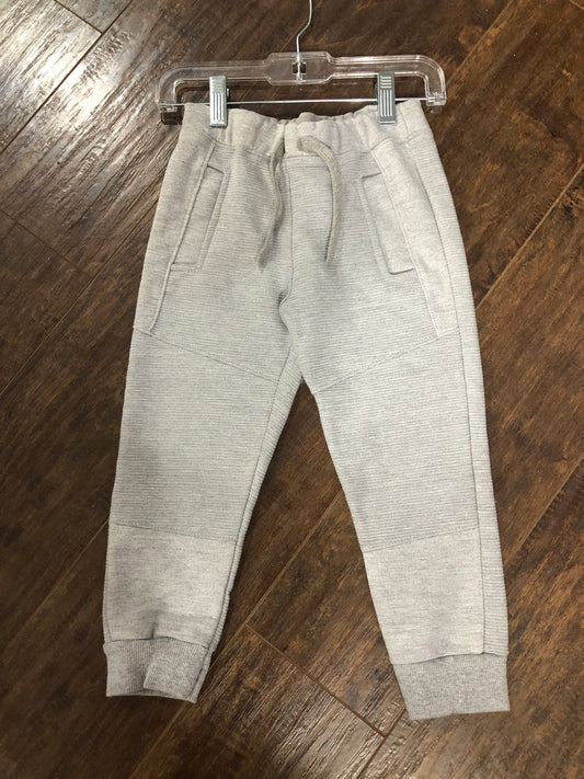 Boys Gray Ribbed Knit Pants by Milon