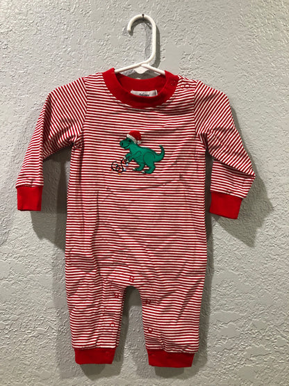 Boys Dino Santa Christmas L/S Romper or Shirt by Ishtex