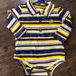 Boys Gold/Brown/Blue Stripe Henley Onesie or Top by Me & Henry
