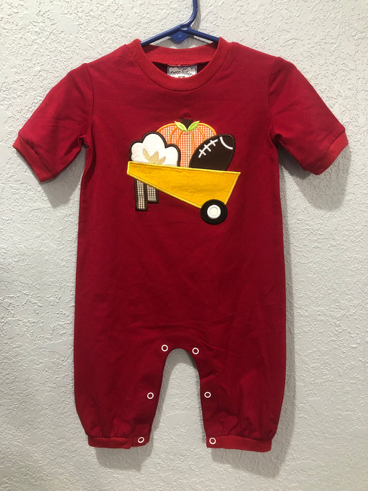 Boys Fall Short Sleeve Romper or Pant/Shirt Set by Three Sisters