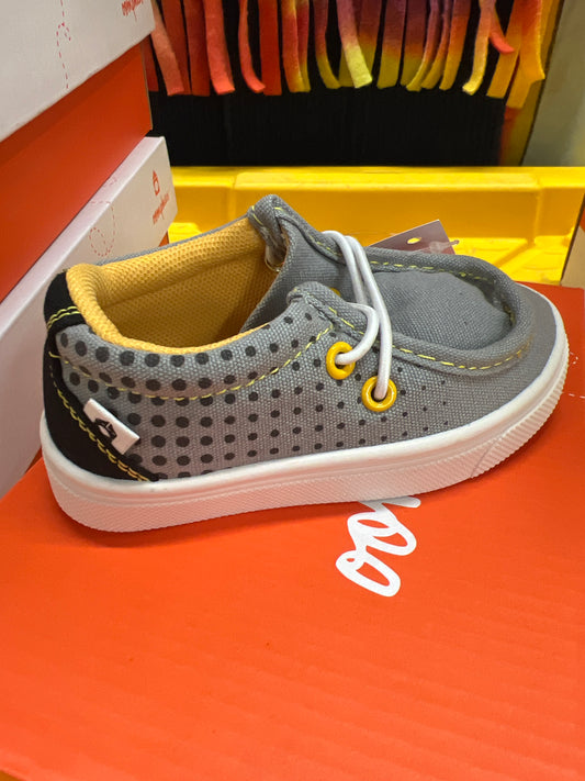 Parker Boys Grey and Black Shoe by Oomphies