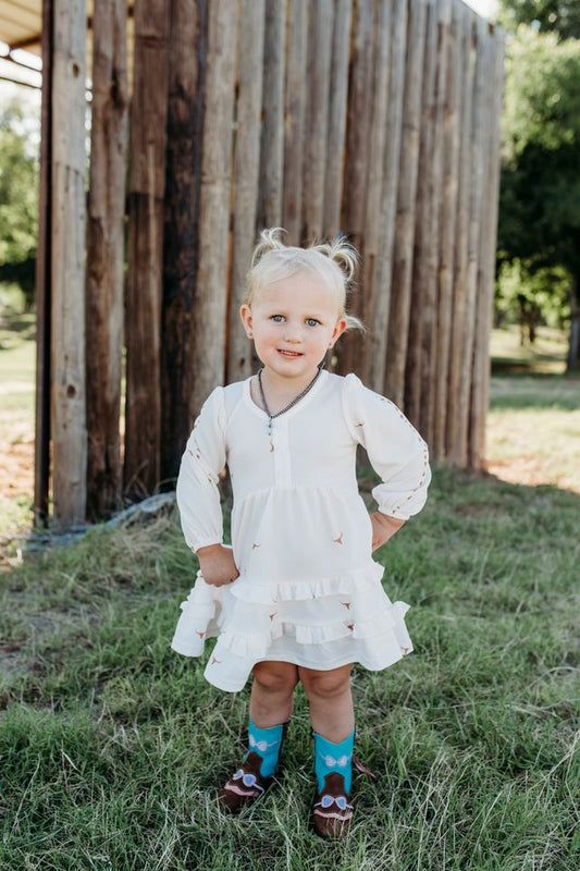 Girls Desert Horizon Layered Dress by Shea Baby