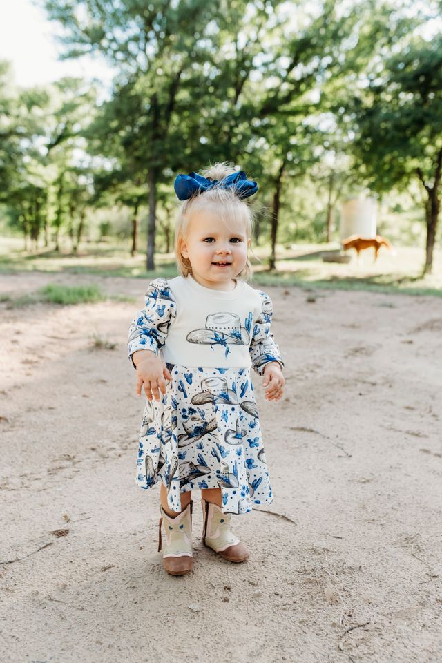 Girls Rancher Cowgirl Graphic Dress by Shea Baby