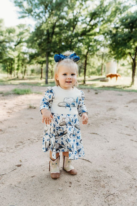 Girls Rancher Cowgirl Graphic Dress by Shea Baby