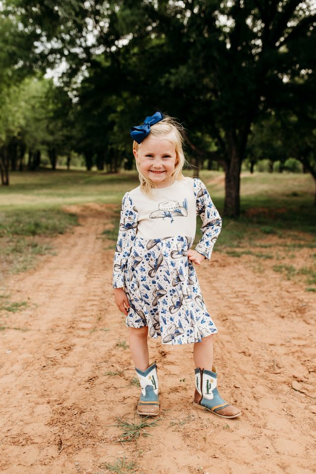 Girls Rancher Cowgirl Graphic Dress by Shea Baby