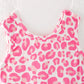 Girls Summer Pink Leopard Print Outdoor Athletic Twirl Dress