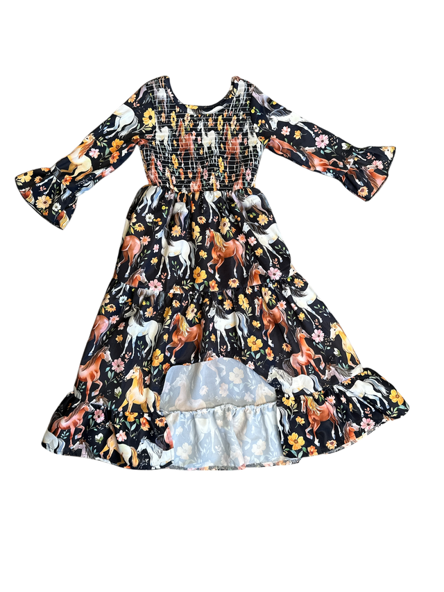 Girls Horsing Around High Low Dress by Shea Baby